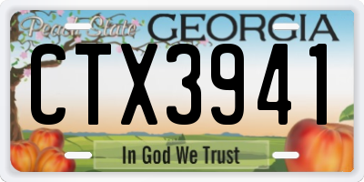 GA license plate CTX3941