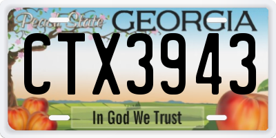 GA license plate CTX3943