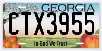 GA license plate CTX3955
