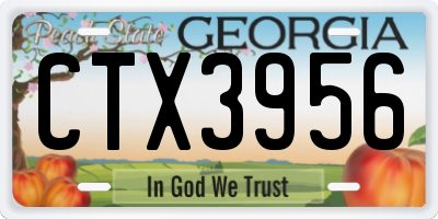 GA license plate CTX3956
