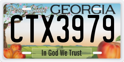 GA license plate CTX3979