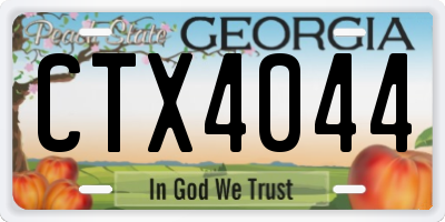 GA license plate CTX4044