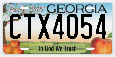 GA license plate CTX4054