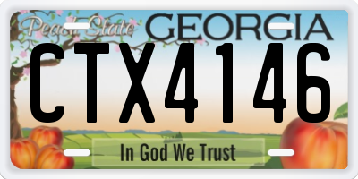 GA license plate CTX4146
