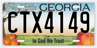 GA license plate CTX4149