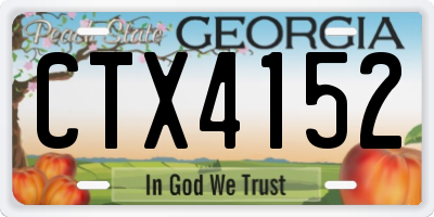 GA license plate CTX4152