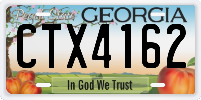 GA license plate CTX4162