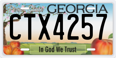 GA license plate CTX4257