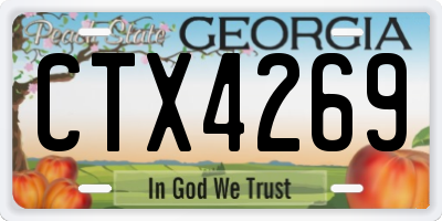 GA license plate CTX4269