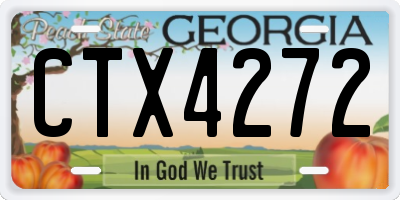 GA license plate CTX4272