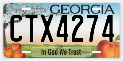GA license plate CTX4274