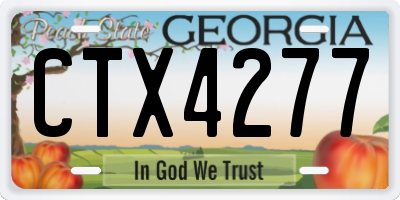 GA license plate CTX4277