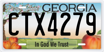 GA license plate CTX4279
