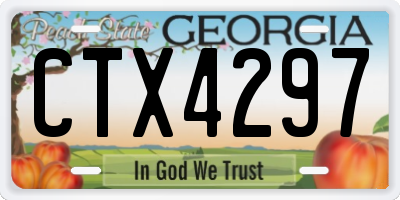 GA license plate CTX4297