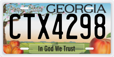 GA license plate CTX4298