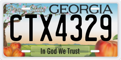 GA license plate CTX4329