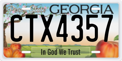 GA license plate CTX4357