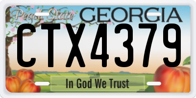 GA license plate CTX4379