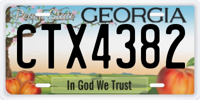 GA license plate CTX4382
