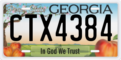 GA license plate CTX4384