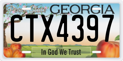 GA license plate CTX4397