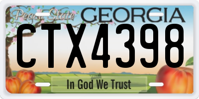 GA license plate CTX4398