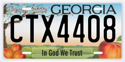 GA license plate CTX4408