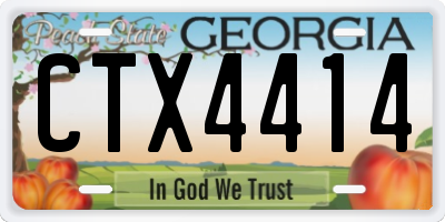 GA license plate CTX4414