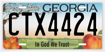 GA license plate CTX4424