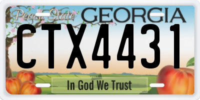 GA license plate CTX4431