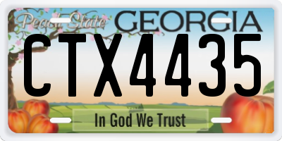 GA license plate CTX4435