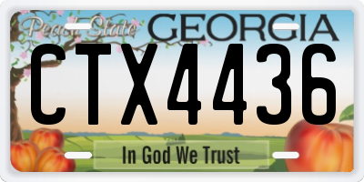 GA license plate CTX4436