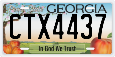GA license plate CTX4437