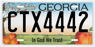 GA license plate CTX4442