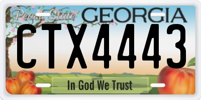 GA license plate CTX4443