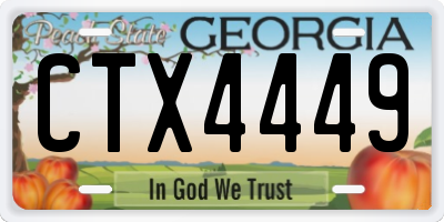 GA license plate CTX4449