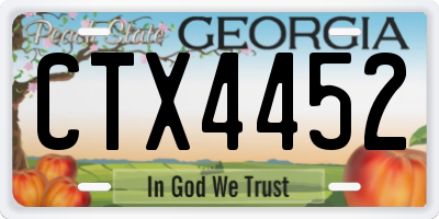 GA license plate CTX4452