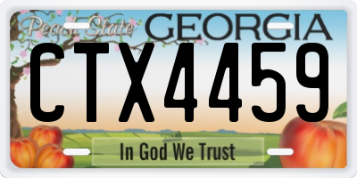 GA license plate CTX4459