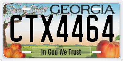 GA license plate CTX4464