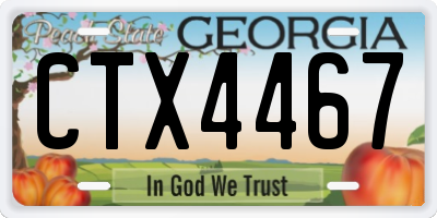 GA license plate CTX4467