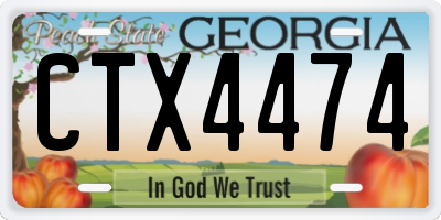 GA license plate CTX4474