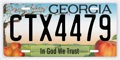 GA license plate CTX4479