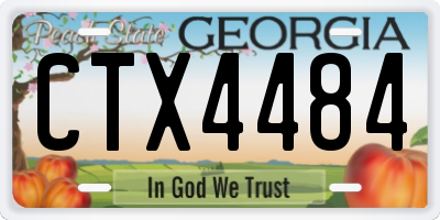 GA license plate CTX4484
