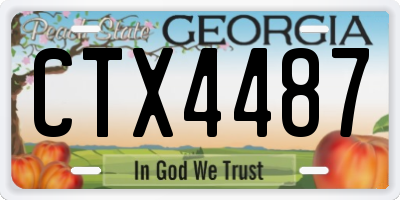 GA license plate CTX4487