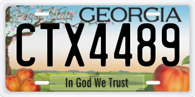 GA license plate CTX4489