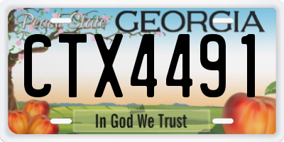 GA license plate CTX4491