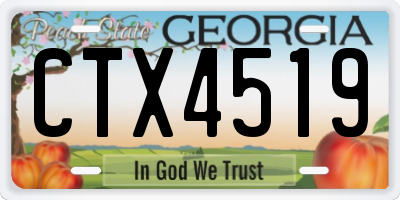 GA license plate CTX4519