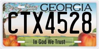 GA license plate CTX4528