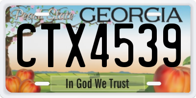 GA license plate CTX4539