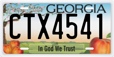 GA license plate CTX4541